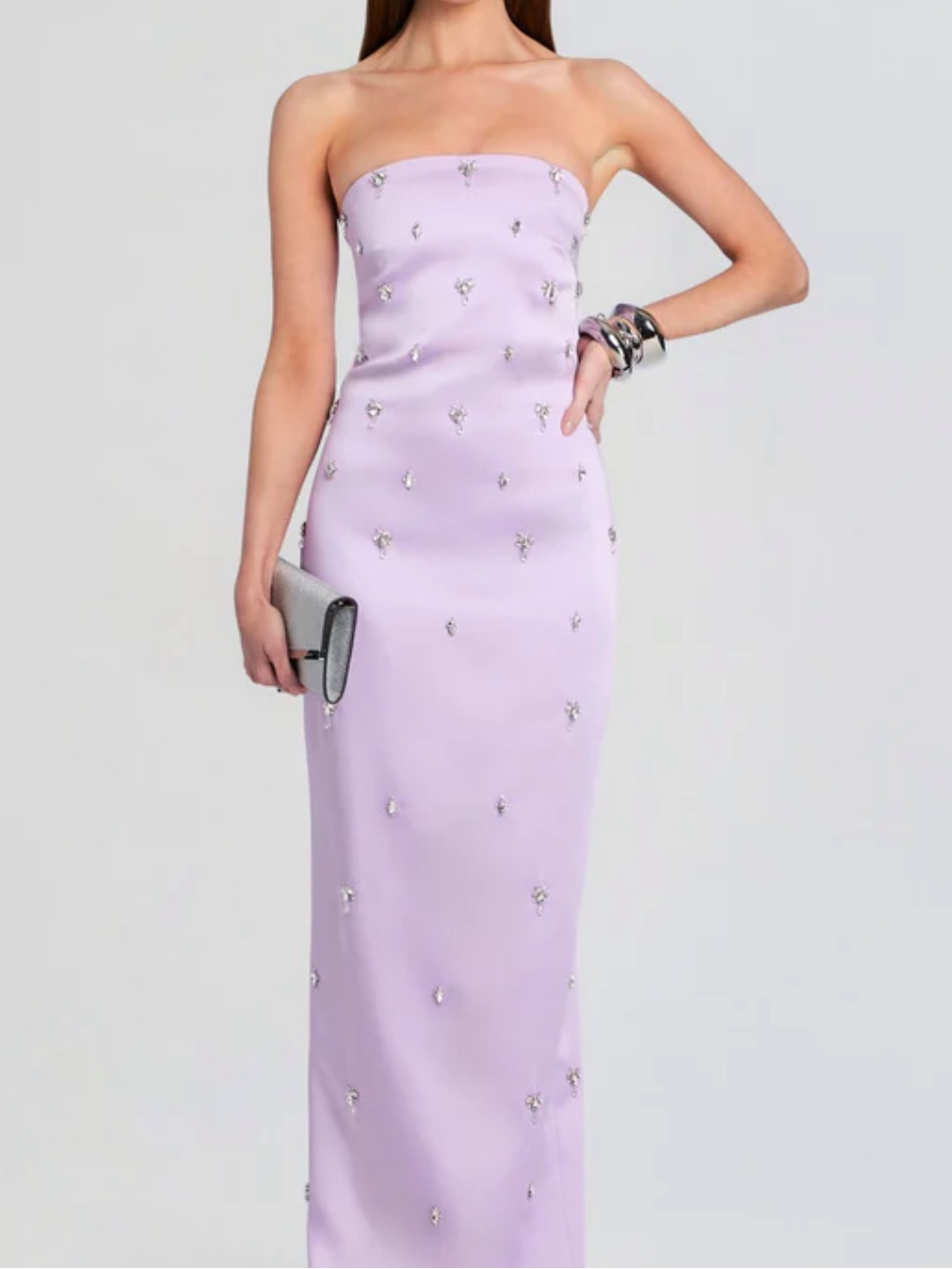 Retrofete Keziah Lavendar Embellished Gown